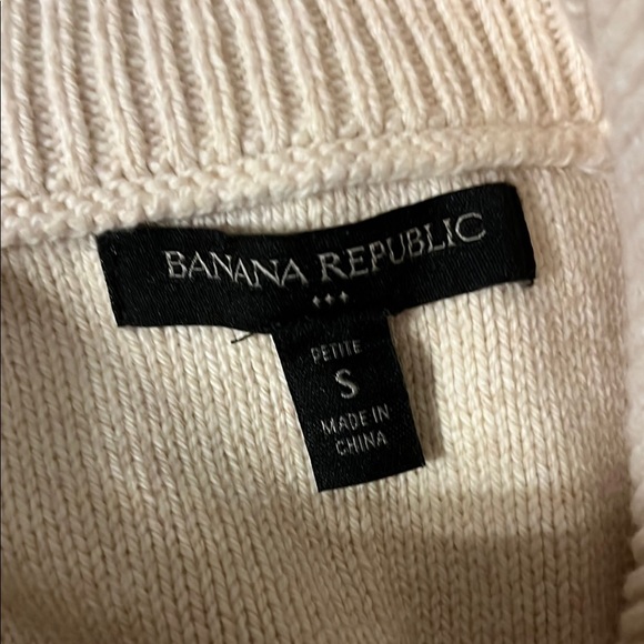 Banana Republic Cream Cowl Neck Cable Knit Sweater - Picture 4 of 11